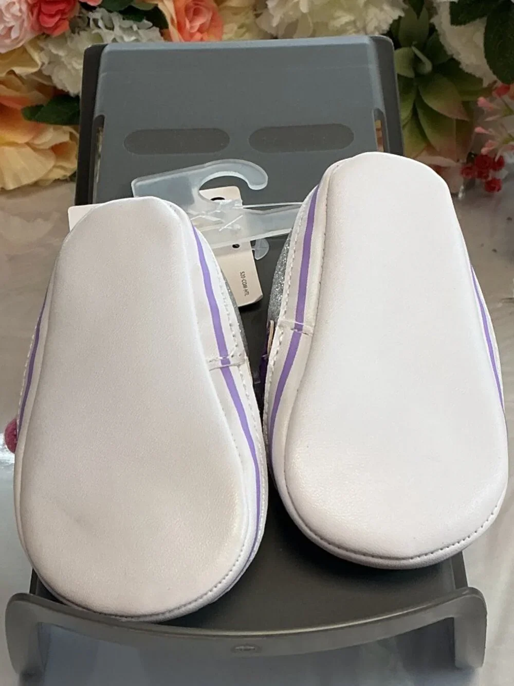 4/$30 Bundle 🌈 Child of Mine Silver Glitter Purple Baby Mary Jane Shoes 0–3M